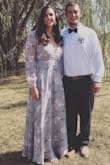 I couldn't tell you the amount of complements I received for this dress. The material is very durable and super flowy (so fun to dance in). It was the perfect personal attendant dress. It showed up amazing in the final pictures with the bridesmaids and bride. I will say I had to gain confidence to wear this due to the low cut front but it was well worth it. I felt like a dang model! - Haley B.