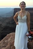 This dress was EVERYTHING and more! It fit like a glove and only required alterations of the length. A couple of the beaded strands were loose, but the seamstress was easily able to secure them. Totally worth every penny spent! Everyone was shocked to find out how little I spent on it. - Kimberly S.