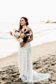So thankful I found this dress for our 2020 elopement on the beach. The material was stretchy but durable. It was drug around on rocks and sand and still. Looked amazing - Alexandra J.
