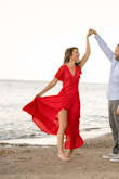 I bought this dress for my engagement photos and SO happy I did. They turned out amazing with this dress. Fits true to size and is super easy to wear. - Rachel A.
