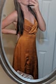 I wore this dress to a rehearsal dinner and it was a total show-stopper. Perfect dress, top was a little loose but I have a very small bust & I could've used fashion tape if needed but I went without and it was fine. Love the slit down the side, very sexy & classy. I couldn't love this dress any more! - Alexandra M.