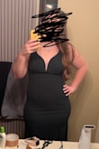 Loved the fit of this, it was stretchy and comfortable yet elegant and simple. Perfect length for 2 in. heels and the back was just high enough to be able to wear my spanx with no show - Taylynn L.