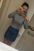 I ordered size 2 its stretchy. Fits well and not too short. - Anastasia O.