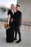 We decided to elope and that mean I need a dress! I'm also 9 months pregnant so finding some that fits is tough! This dress fit like a dream and was perfect for our riverside ceremony!! The adjustable waist was a lifesaver and the slit and v-neckline gave it the right amount of sexiness! It wasn't see through and the material was very comfortable! So happy with my purchase! - Karina N.
