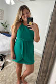 I LOVE this dress. It's interesting because it's the exact color as the picture but when you take pictures in it it seems so much more vibrant. The cut is so flattering from the neckline to the petal skirt. I'm 5'10 and while it was short it wasn't TOO short. I paired it with some cute gold earrings from Lulus and wedges from Target and got tons of compliments at the bridal shower I wore it to. Highly recommend this dress for all occasions and will buy more colors when available. - Tiffany M.