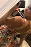 Beautiful dress! The quality of this dress is amazing, feels very expensive. The colors are just as vibrant in person. The fit is great, runs pretty long but I am on the shorter side (I got a medium)! I think a size down would have been too tight in the chest. Love this dress, highly recommend! - Nicole S.
