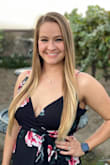 I ordered this dress for a wedding super last minute. I'm normally a Medium, but I was worried that COVID weight had gotten the best of me. Turns out, a medium would have probably fit perfectly, but the large looked just as good! This dress is extremely forgiving and looked stunning at my brother-in-law's quaint rural winery wedding! Obsessed!!! - Lexi R.