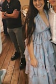 Wore this dress while 6 weeks postpartum for a wedding and it fit amazing! The top part is very adjustable to how you want it and easy to work with. - Jaylee V.