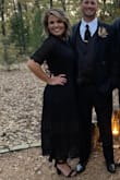 I ordered this along with 2 other Lulus dresses. The model on the website is tall and thin and I thought, "there's no way this will look flattering" but I loved the style and material so much, I just went for it. MOST BEAUTIFUL DRESS EVER. I put it on and I fit like a glove. The arm length for perfectly above the elbow.. The length was mid shin on me and the way it was a sheer lace over a shorter black cami was really classy. The detail on the dress itself is what really sold it. I couldn't believe how many compliments I received. I went with a medium because I normally wear a medium. - Lauren