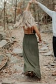 I ordered this for my engagement photos and I am thrilled how well it worked. The fabric is a nice quality, fits comfortably and the olive is a rich color. The medium was little large for me, but at the time the small was not stocked. The medium worked well though. I highly recommend this dress! - Allison B.