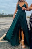 LOVE this dress so much!!! I wore it to my formal and also a wedding and got so many compliments! The only problem I ran into was trying to figure out how to wear a bra underneath without it showing. I ended up just not wearing a bra, and I was okay for the most part but was worried about having a slip up lol. - Niki F.