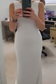 It was really nice. It was a little tight but it was okay. The fabric is a little thin and transparent so I wore some long shorts under to hide my underwear. It's very easy to tell.
Got a lot of compliments about it though! It was perfect for my event :) and good for the price! - Mariana C.