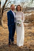 This dress was EVERYTHING!! We decided to elope and this dress was perfect for November. I had it hemmed & cups put in (no support or nip coverage up top.) I wore purple leggings and they didn't show through bc the bottom is very well lined! Obsessed. So many compliments. Felt like a fairy goddess on my wedding day! Photo: Angela Divine Photography - Samantha C.