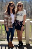 I wore this at my bachelorette party and loved it! It's SO soft and is the perfect shirt - Kirby S.