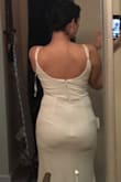 I think this dress is so pretty in the front, but the back is kind of boring. I wish it had a low back or something because the cut of the current back isn't very flattering on me. - Jessica P.