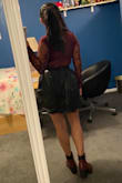 This is a wonderful fitting bodysuit. It's flattering. Also, it's lace on the front and all net on the back. It makes a nice date night outfit! - Astrid A.