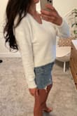 So soft & absolutely beautiful!!! Size small fit perfectly. Love that it's oversized, but cropped so I'm not swimming in it. Looks & feels fabulous ;) - Nicole M.