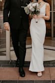 Needed a last minute dress for our intimate wedding. We decided to postpone our big wedding so wanted to save my actual wedding dress for next year. I got SO many compliments on this dress and was perfect for our micro wedding. - Maegen M.