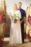 I ordered this dress for my very small wedding and it stole the show. I received so many compliments on it! It fit so well, besides being long but I wore heels and it worked perfectly. I felt so beautiful in this dress and the quality of the materials was surprisingly really good for how cheap this dress is. I plan on keeping the dress and redoing our photos in it for our anniversary! - Toni D.