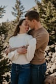 I bought this sweater for engagement photos with my fiance.  I initially was going to pair it with a high waisted satin skirt as pictured on the model, but went for a more casual look so paired it with jeans.  I do recommend jeans with a 9"-10" rise, as my "normal" high waisted jeans weren't high enough and it showed my stomach.  The color is more white than cream.  I was happy the sleeves were so long, with my height it is sometimes hard to find sleeves that are long enough.  The bell sleeves gave it a fun flare too! - Rochelle D.