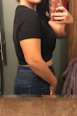 Material is stretchy and not very thick. Cute, fun crop top! - Meagan M.