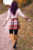 I am soooo obsessed with this skirt. I wore it for a fall photoshoot and it was perfect. It is warm, thick, and fits exactly as it should. Get it! - April L.