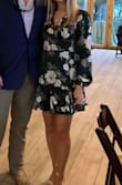 Wore this dress to a December wedding and it was perfect.. the fit was great and it did not gap at all. The length was also very modest. 10/10 recommend - Erica B.
