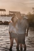 Wore this top (with a bikini top underneath) during a beach photoshoot with my boyfriend in the summer. Absolutely love this top! Drapes on the body beautifully. Plan to use it with white or black lacy bra and high-waisted jeans when it gets warmer. - Laura B.