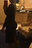 Love this dress! I wore this to a wedding and received so many compliments. I have a more slim/athletic build and the small fit perfect. My only complaint is that the side zipper creates an awkward fold/bulge but a quick smoothing of the dress before a photo and you don't even notice. Material is thick enough to go braless, I wore pasties as an added precaution just because the ceremony was at a church. Hits right below the knee and doesn't ride up as you move around, wire boning in the back keeps dress in place as well. - Katherine H.