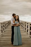 I ordered this dress for my engagement photoshoot, and it was so beautiful. The back is stunning, and the fabric was thick enough that it was not see-through in the sunlight. It was the perfect dress for our engagement shoot! - Amanda W.