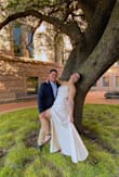 The dress was perfect I bought for my small civil wedding and everyone loved it including me of course. The fabric is strong and the size was perfect - Ivanna S.