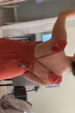 I was nervous about purchasing because the other photos made it look more bright pink than something more neutral. Turned out more like the model in the first image, so very happy! Wearing as a bridesmaid dress. - El B.
