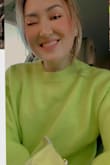 I was worried the neckline would be close to mock/turtle neck (too chokey vibes) but it was super perfect actually. Received plenty of compliments for the awesome neon color (closer to neon green than yellow). Can be dressed up half tucked into high-waisted jeans with some booties. Even though the wrist part cinches for the balloon sleeve effect, it still looks fancy like closer to a regular sweater vs a fleece material of like a casual sweatshirt. Worth it. Love it. Get it. - Jessica M.