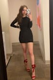 I love this dress! It is so pretty and the sparkle is amazing. The material is very comfortable and stretch. No need to wear a bra. Overall an amazing dress! (I should've gotten a XS, Small was too big) - Katarina S.