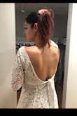 This dress is amazing! My micro wedding is in December and this dress is everything for a winter small wedding! It fits perfectly! I do have to wear flats, but that's because my height and the dress length is perfect to my feet without heels ! The lace is lovely. - Alicia T.