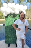 I absolutely loved this dress! I got it in an XL! I'm very curvy and it accented my curves nicely! It was the perfect bridal shower dress. I wish it came in more colors! - Delisha F.