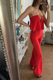 I love this jumpsuit! It will be perfect for date night :) I'm usually an XS in Lulu's and this fits perfectly. I am almost 5'8" and it hits just the right amount above the floor. - Aleksandra K.