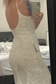 Omg if your doubting buying Don't. My dress fits perfectly. Such great quality and I was so surprised on how fast it shipped to me
This was my 4th dress I bought for my beach wedding all the others I wasn't so sure about this one is so perfect and was no where near the price of other dresses. I will always recommend this website to anyone looking for such great dresses. Sorry my photos made me crop them to cut off parts of my dress. But it fits like a glove - Brandy T.