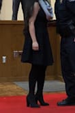 Wore it for my husband's police academy graduation, awesome dress very appropriate it stays at the knee for me. The V-neck is a little low that's why I wore a scarf (also because I'm always cold) - Gabriela U.