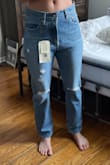 I ordered my size due to the comments, however, these pants are about 2 sizes too big. Super disappointed. The wash is also a bit darker than in the photos. - Andrea B.