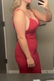 The color is beautiful and the dress material and construction is high quality, but I think I'd have to drop 20 pounds for this to look good. Definitely overemphasizes my gut in all the wrong ways. Had to return it. - Morgan R.
