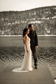 This dress was PERFECT for our surprise winter elopement. I paired it with a white fur coat and couldn't have loved it more! It was lightweight, stretchy, and was very easy to move in. It was so comfortable, I could have kept it on all weekend. I read a TON of reviews and still was unsure, so I ordered an extra small, small, and medium. I normally wear a medium in these kinds of things and I was able to comfortably size down to a small and the dress was so flattering. I received so many compliments. - Katie H.