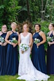 The dress was heavier than expected. Super long but overall, I loved it! I had it altered a little in my chest area in the pic because there is quite enough room for a busty lady. - Sara B.