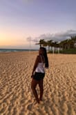 I wore this top for my birthday vacay. It is really cute and the material is amazing, I didn't need a bra. The only problem for me is that the lower part is not as white as the top part, still looks nice in pictures though. - Joy C.