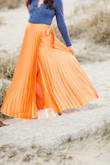 Loved this skirt for our engagement photo shoot. Can be a little see through if wearing dark undergarments. Also wore again on our honeymoon with a crop top. Definitely recommend - Lauren S.