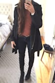 The shoe fits amazing. I'm usually a 7.5 and some shoes feel tight at that size, not this one! I also have skinny legs and these stay up.  I think some might think these shoes are scandalous, but I wear them with jeans and a coat and it's looks lovely and chic. - Danielle M.