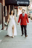 I loved this dress!! I didn't know it was see through, so when I got it I was little worried, but it looked amazing! The material feels really nice, a really good purchase for the price. I got so many compliments! Would totally recommend to other brides!:) - Patricia S.