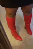 These boots are super cute. They are very comfortable but a little tight around the calves. I hope they will stretch a little but I will still rock them.  The price was too good to pass up. Overall, really good buy - Kenya A.