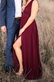 Wore this dress for my engagement photos and it was stunning! Very comfortable and fit super well! It was quite long which was fine because I was wearing heels! Highly recommend this dress - Gabrielle G.