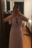 I really like the light material, the length is perfect, not need for adjustment (I'm 5'4", 129 lbs). I truly like the fabric and, in this mauve color, it's not see through at all. Love it! - Emy D.